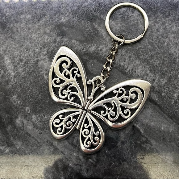 Accessories - 3/$12 Vintage Silver Butterfly Cutout Keychain